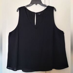 Elegant Black Sleeveless Top Size 3X